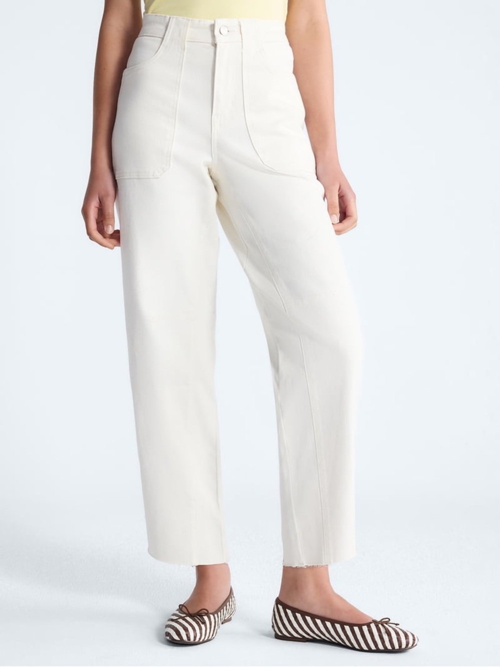 NEW free Assembly Carpenter Barrel Jeans Off-White